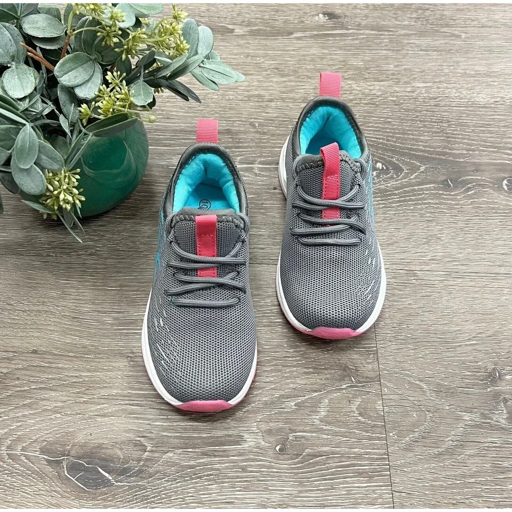 Girls Boutique Runners Grey And‎ Pink Sneakers Youth Size 3